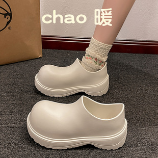 Big Head Rain Boots EVA Thick Bottom Heightened Shoes Chef Shoes Men's Trendy Dopamine Business Cold-proof Couple Baotou Drag-