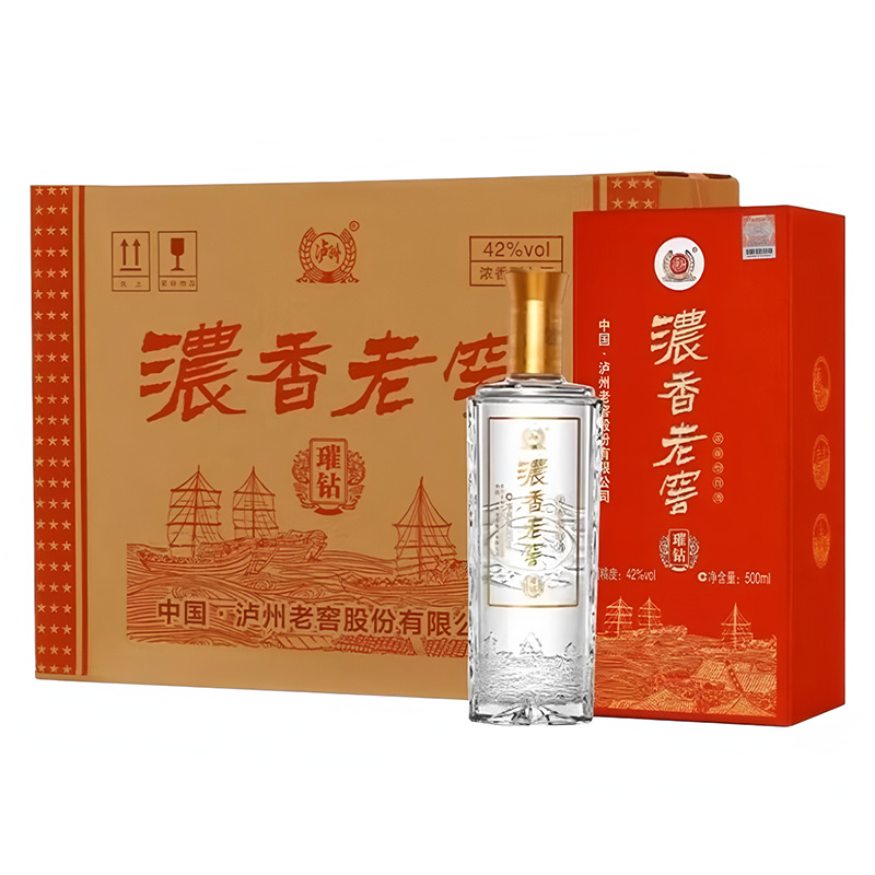 泸州.老窖集团浓香老窖璀钻42度浓香型白酒纯粮酒整箱