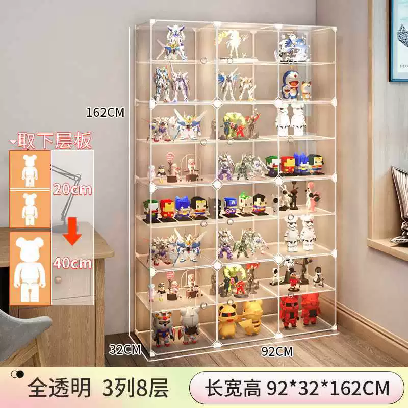 Display Stand (Lego) Acrylic Minifigure Storage Box, modular transparent organizer, multiple layer options