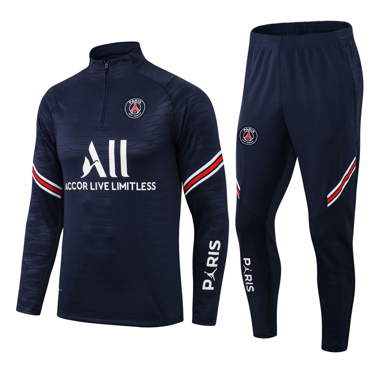 Conjunto de Uniforme de Fútbol de Manga Corta para Otoño e Invierno del Club París Inter, Temporada 2122, Versión para Aficionados