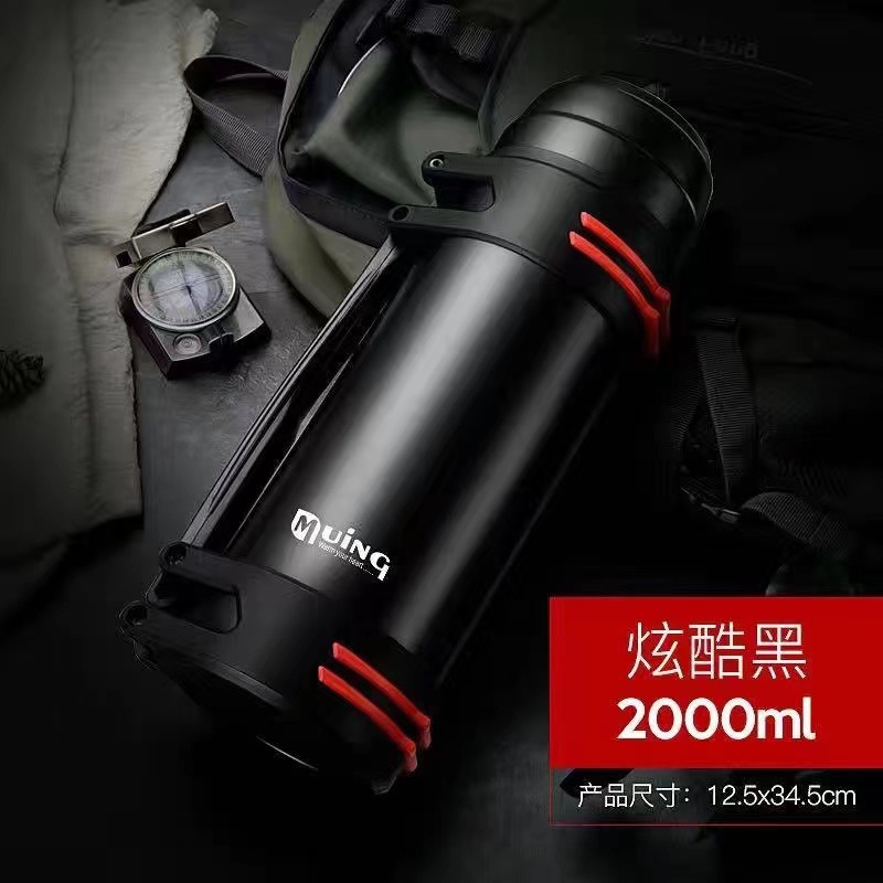 Taza de aislamiento Olla de viaje para automóvil portátil de gran capacidad para hombres y mujeres Olla de aislamiento para exteriores de acero inoxidable 304 Logotipo personalizado