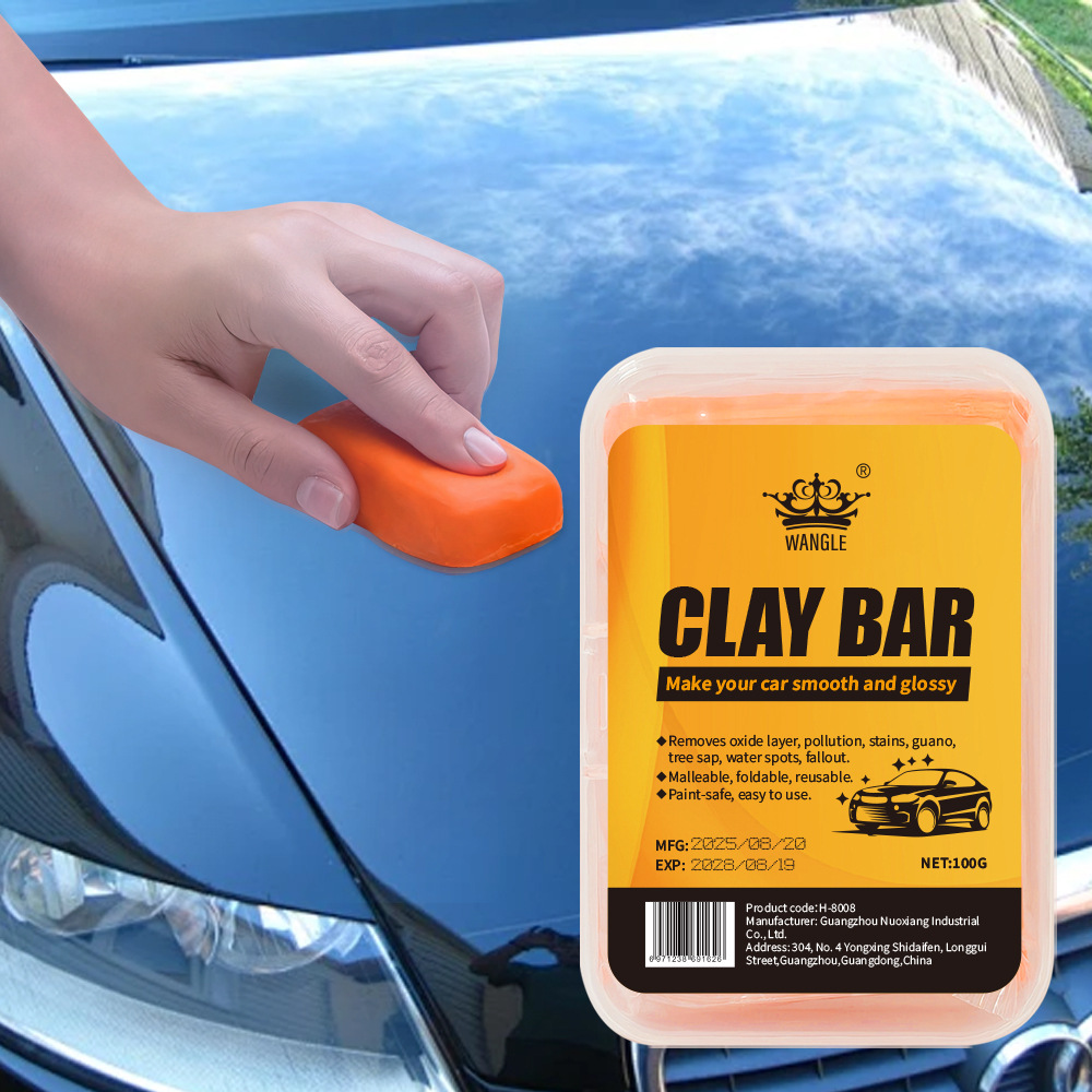 English Version of Car Wash Mud, Volcanic Mud, Car Mud Artifact, White Car Strong Sludge Removal Sponge, Mud Grinding Car Beauty