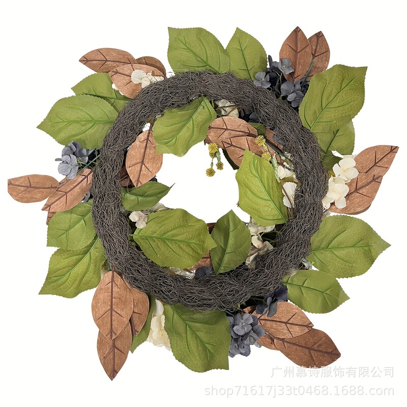 爆款秋季感恩节绣球花环丰收节门庭装饰跨境亚马逊Fall Wreath|undefined