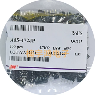 A05-472JP 4.7K 1/8W 5% FH风华直插排阻 5脚厚膜网络电阻器