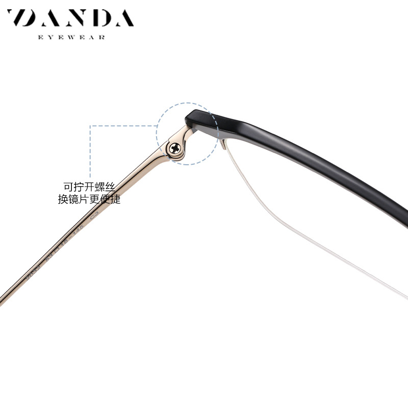 Nuevo fabricante de gafas de titanio puro marco YJ2032 IP galvanoplastia Marco de gafas lisas puede ser equipado con miopía gafas marco