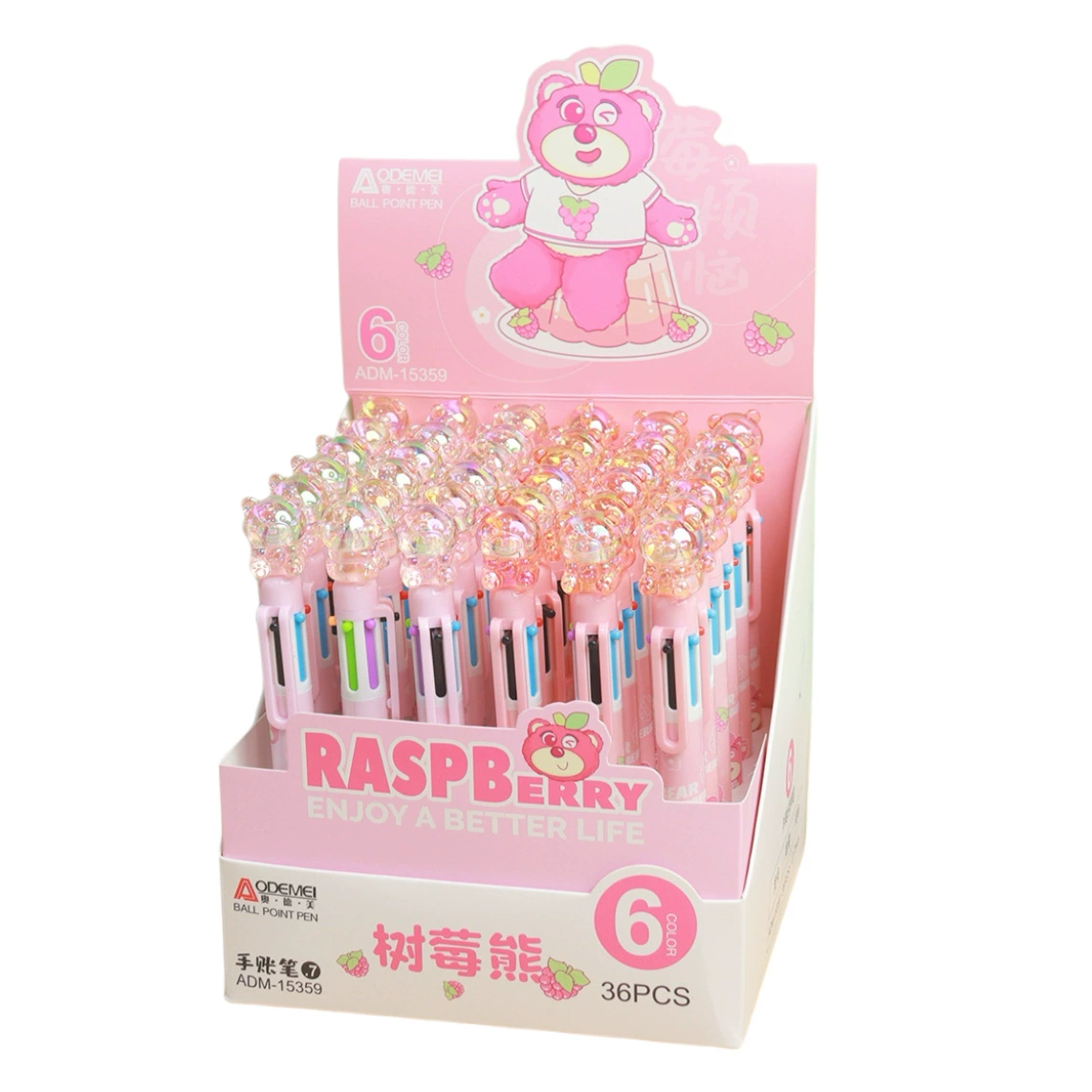 奥德美 Cartoon creative ballpoint pen, 6 цветов, шесть цветов, оптом