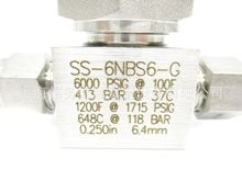 Swagelok Ss-6nbs6-G 3/8&quot; Needle Valve 6000 PSI 316ss y