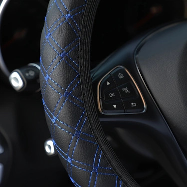 Cross-Border Foreign Trade Specializes in Quilted Embroidered Three-Piece Sets of Car Steering Wheel Covers, Handbrake Covers, and Gear Lever Covers for Amazon, Temu, and Shopee