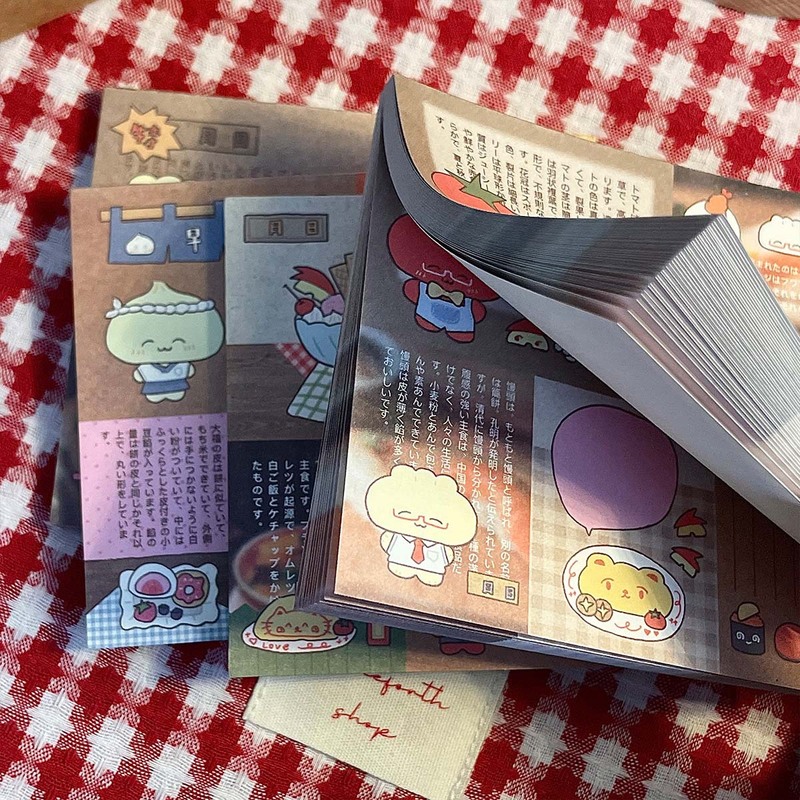 わぁカードオリジナル便箋本古早字素タイル写真紙本手帳タイル素材わぁカード便箋紙|undefined