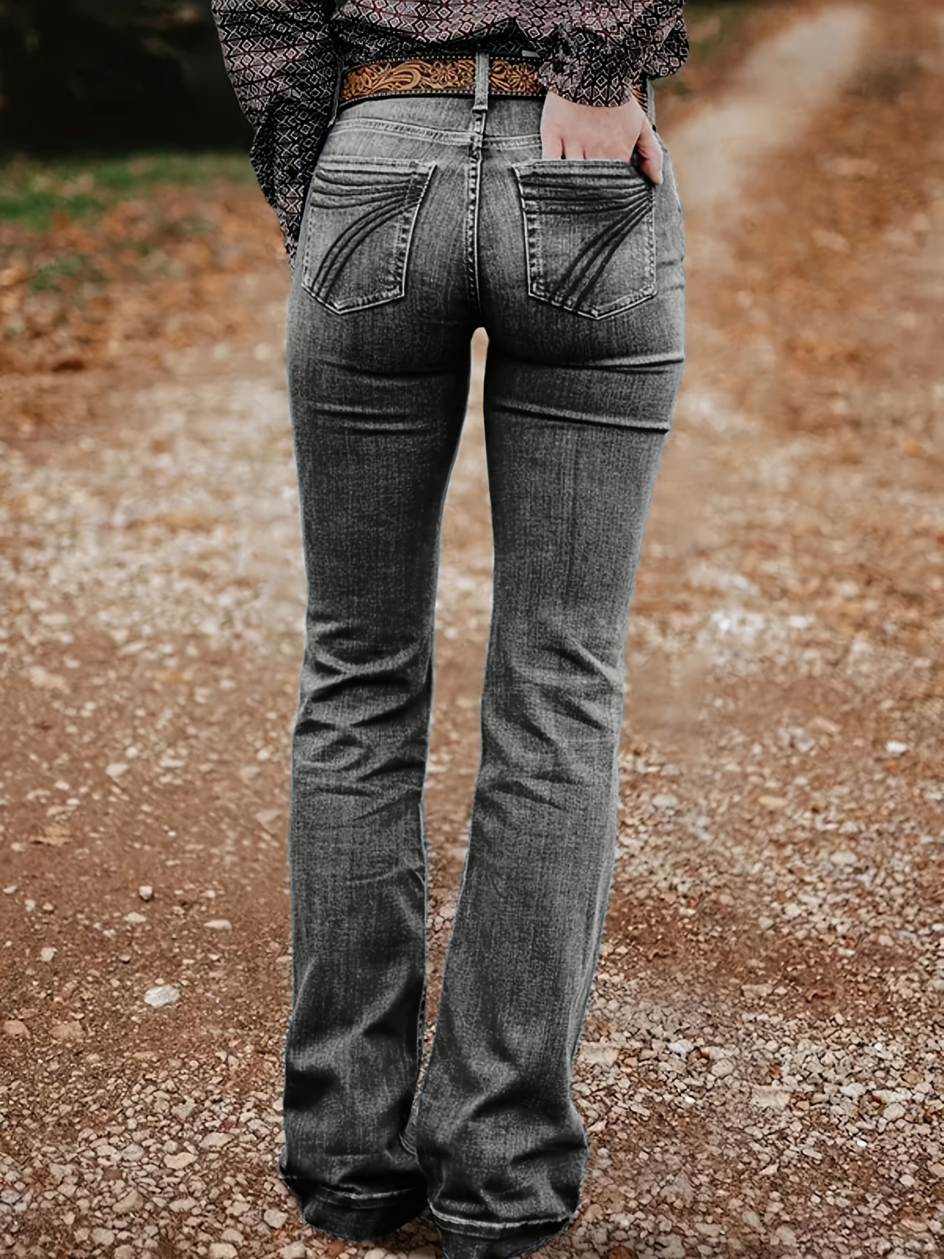 Women's Straight Leg Stretch Denim Jeans Embroidered Washed Vintage Style Casual New Arrival 2025_mkmklike.com