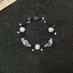 ファッショナブルな新しい中国風の手織り蓮蝶ブレスレットニッチ高価値白スズランの花と星のブレスレット