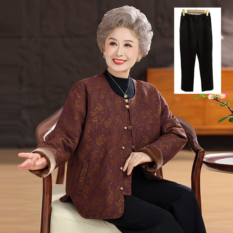 妈妈秋装外套2025新款中老年人女士妈妈衣服老太太奶奶秋冬薄开衫|undefined