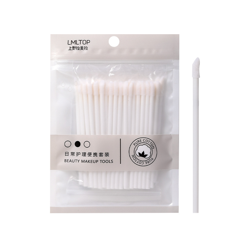 LMLTOP - Paquete de 50 Pinceles Labiales Desechables de Polipropileno Aterciopelado, Pinceles para Brillo Labial, Pinceles para Maquillaje de Labios B0517