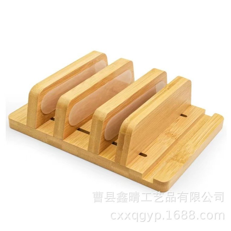 Creativo, simple, bambú, madera, teléfono móvil, tableta, escritorio, madera, estante de almacenamiento ajustable, soporte de computadora de madera de oficina