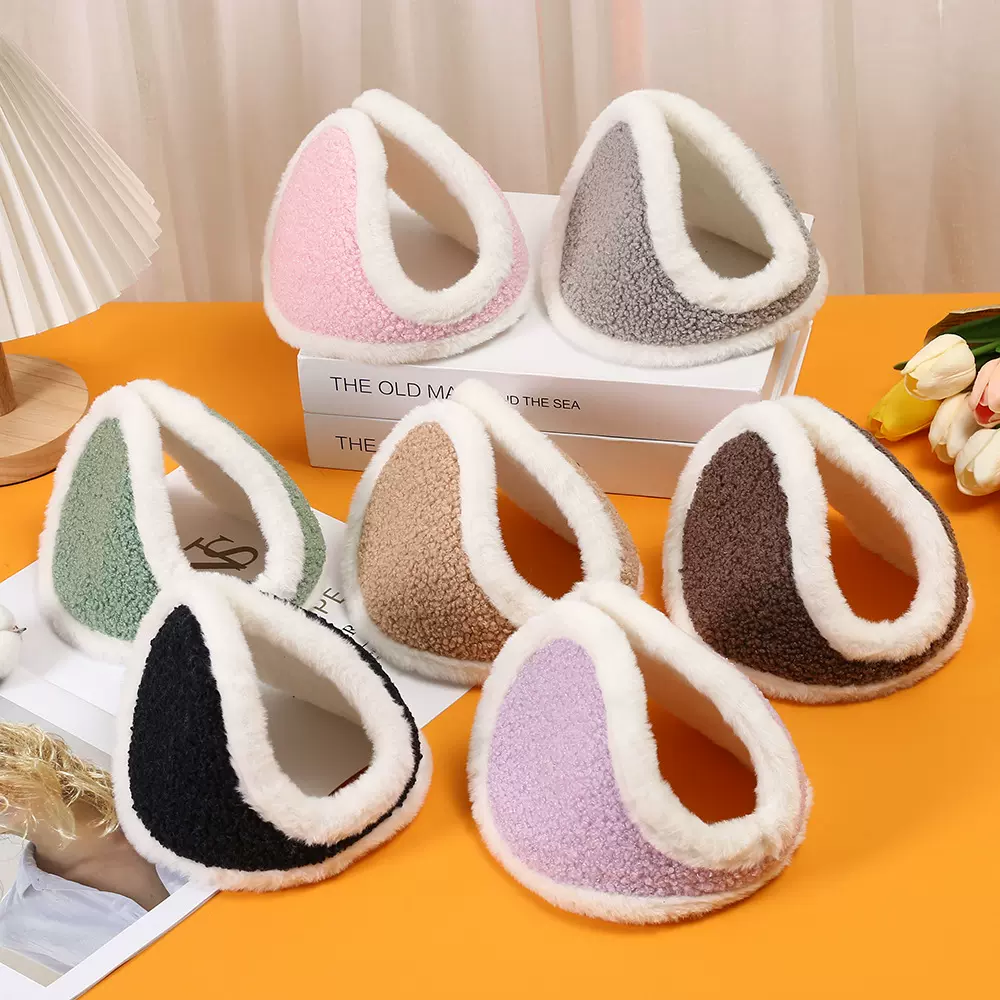 秋冬多色羊羔绒耳罩定制户外骑行防风防冻保暖耳罩情侣护耳罩批发