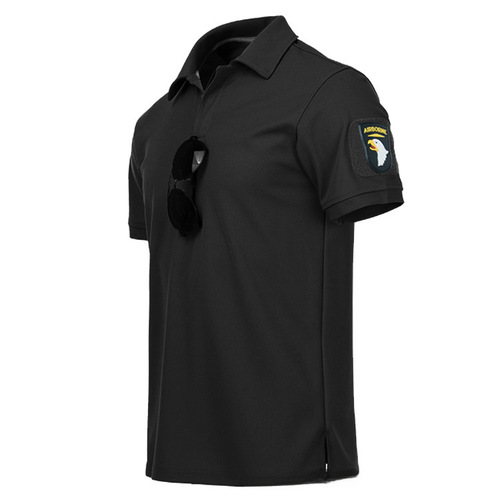 Cage Wind Special Forces T-Shirt Men's Stand-up Collar Tactical Short Sleeve Polo Shirt Elastic Quick-dry T-Shirt Military Short Sleeve Men's Summer