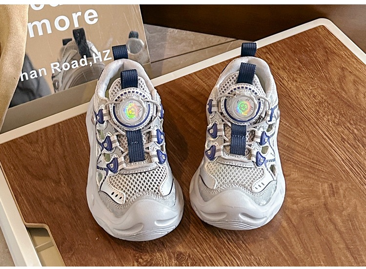 Breathable Kids Sneakers With Rotating Buckle For Boys And Girls_voghion.com