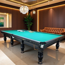 俄式台球桌标准型商用成人球房球厅大理石台面中式黑八俄罗斯台球
