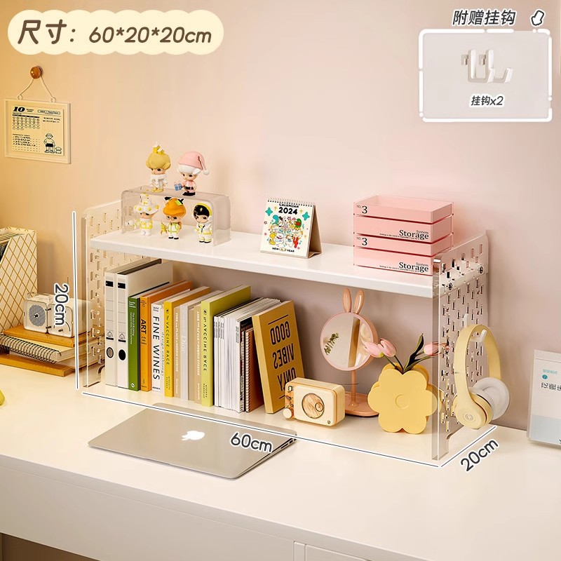 Estante de escritorio, gabinete de almacenamiento de cosméticos, escritorio para el hogar, tocador de estilo acrílico de múltiples capas, estante de exhibición