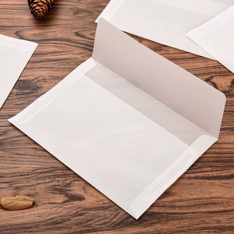 Папка-конверт из серы сульфата, полупрозрачная матовая, 12,5×17,5 см — пустой DIY герметичный контейнер