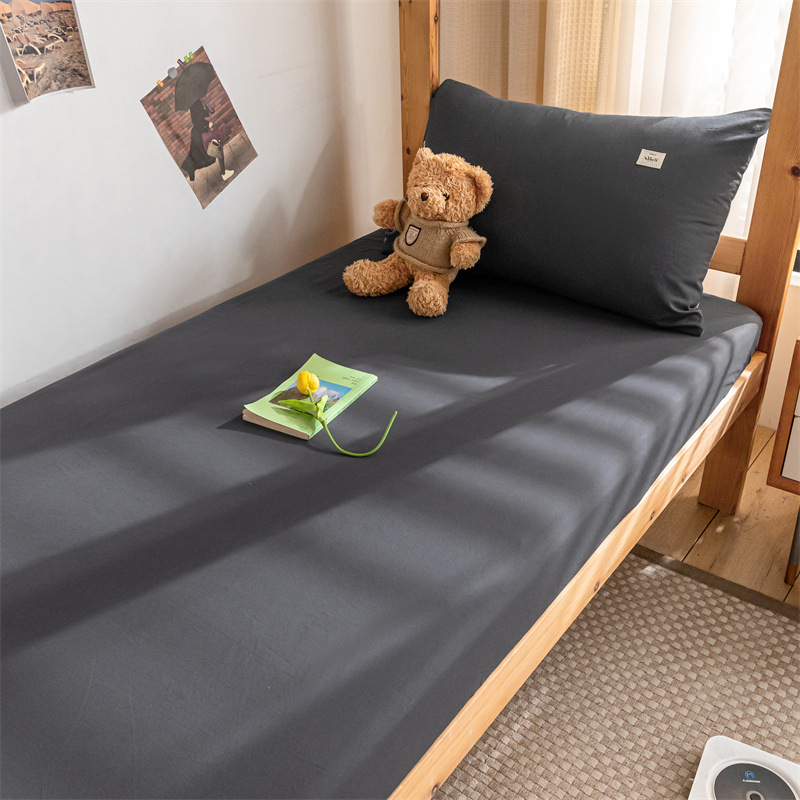 Sábanas de algodón para dormitorios de estudiantes universitarios, una sola pieza de edredón de algodón de 1,2 metros, juego de tres piezas de funda de almohada para dormitorio de secundaria individual