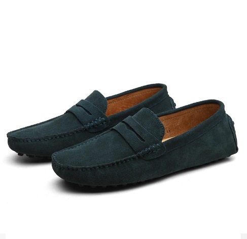 Derby décontracté en daim et cuir verni pour hommes, chaussures confortables de fête d'affaires à bout carré_voghion.com