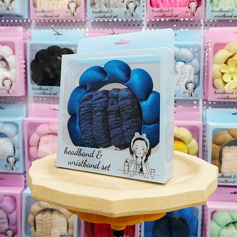 Nueva esponja de lavado de cara de Amazon, diadema de nubes, maquillaje de belleza, diadema de todo fósforo, diadema, horquilla, juego de caja de regalo