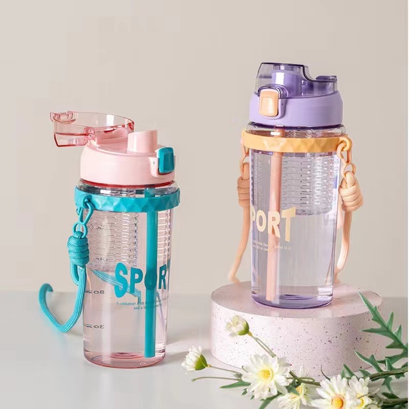 Taza de té de verano de flores de niñas de gran capacidad taza de agua deportiva de fitness hervidor de agua taza de paja taza espacial portátil