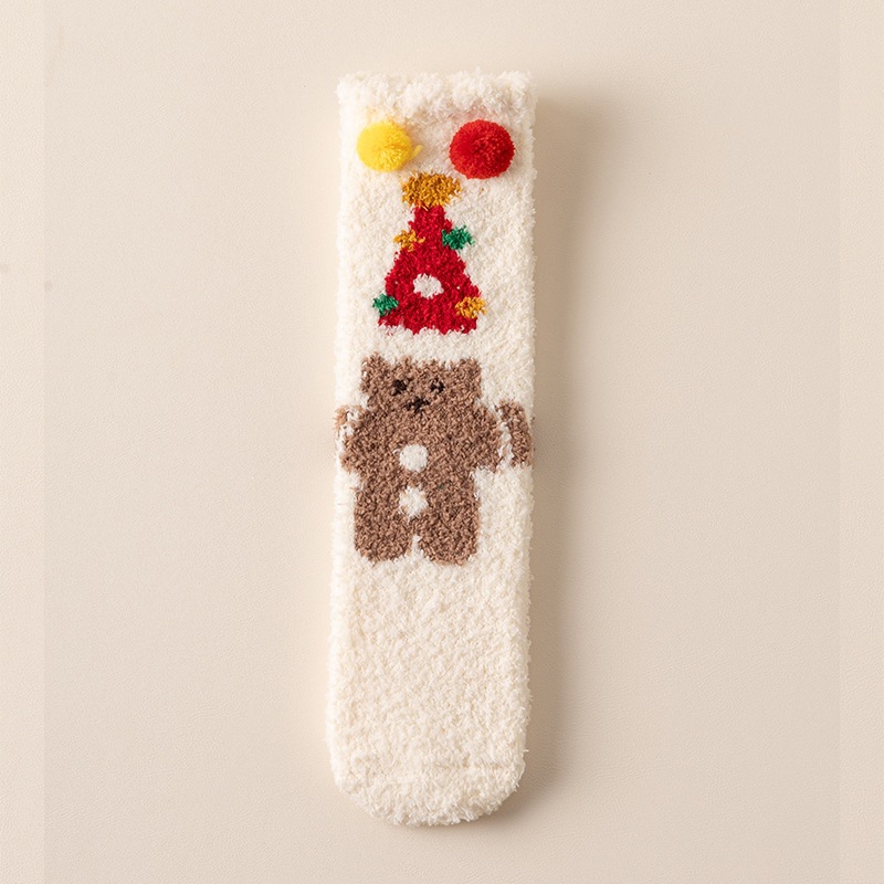 Calcetines de Suelo para Mujer de Terciopelo de Coral Térmicos para Invierno image 8