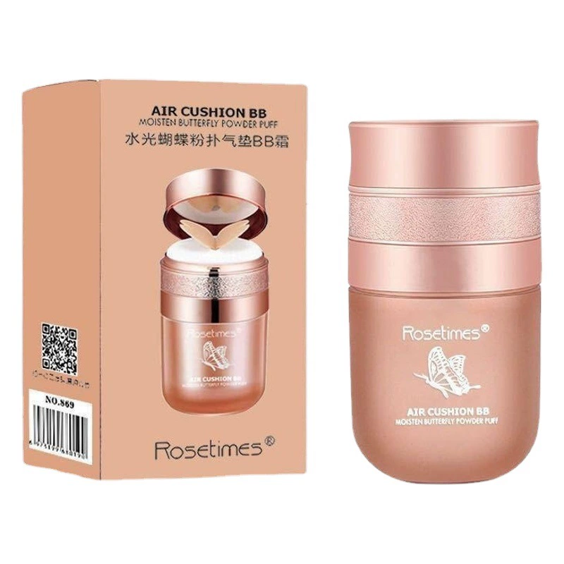 Rose Age Butterfly Powder Puff Воздушная Подушка Воздушный изоляционный крем BB Foundation Консилер Увлажняющая увлажняющая кожа Дышащая