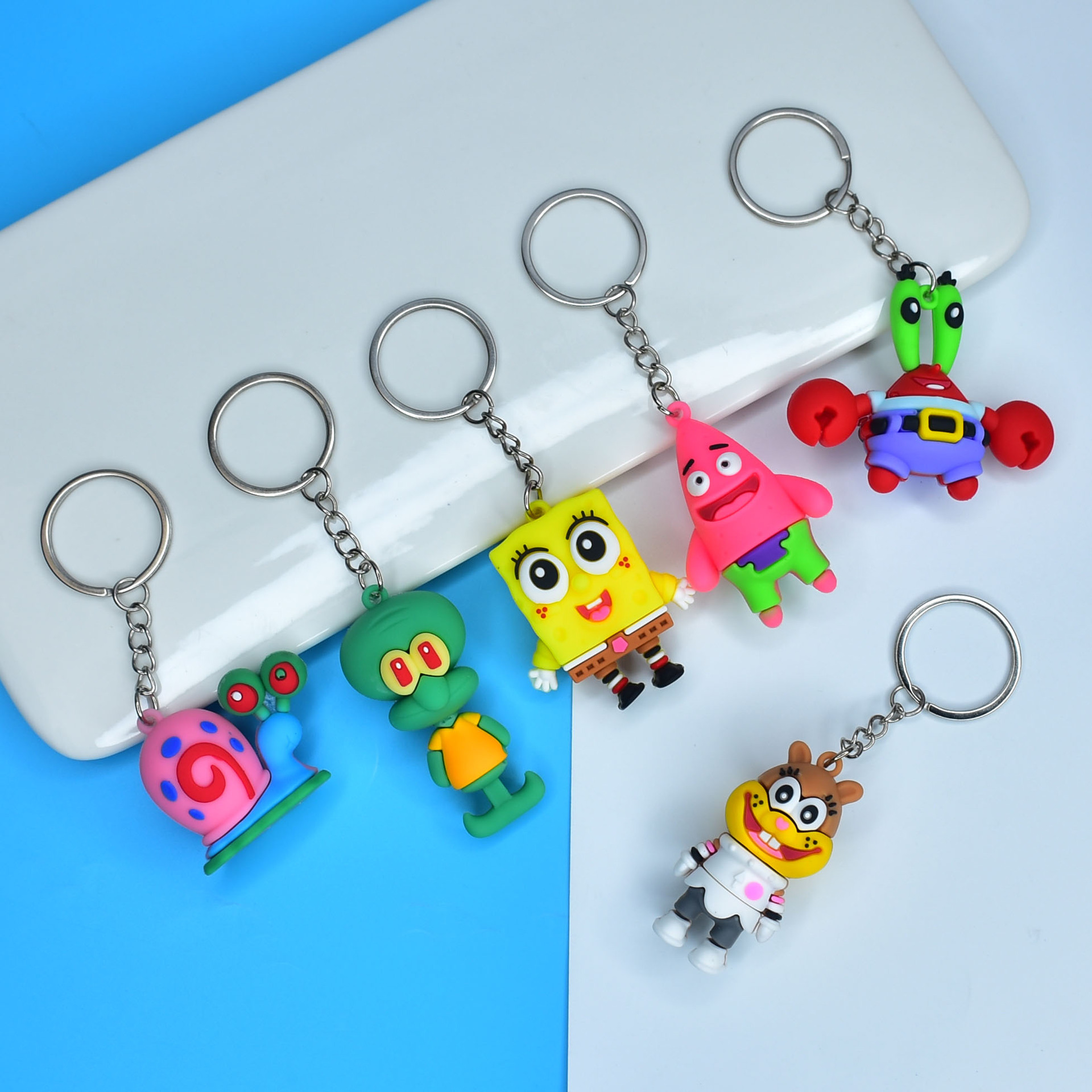 Cartoon sponge children's keychain