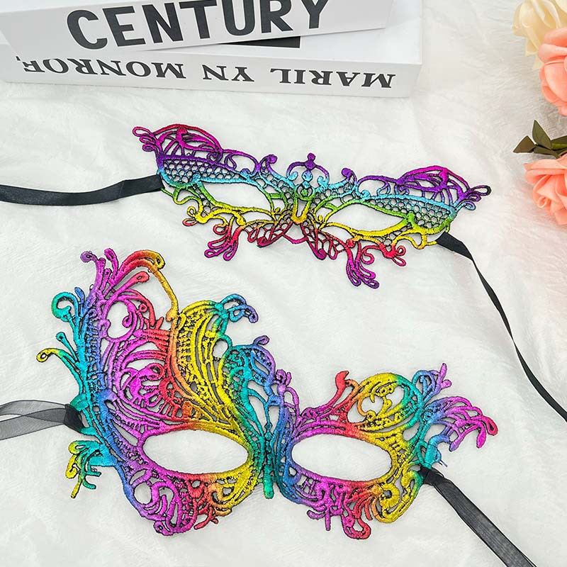 Máscaras de encaje transfronterizas, máscaras de encaje de fiestas de Halloween, máscaras de ojos especiales para carnaval de Halloween