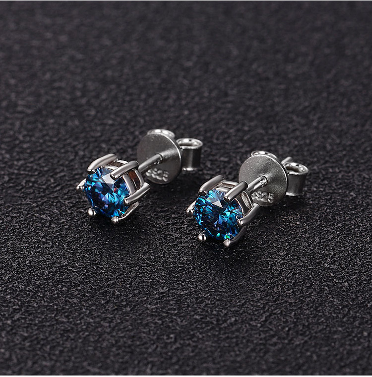 2g Weight 925 Sterling Silver Ear Needle Material Moissanite Inlay Material Ear Studs Classification 1 Pair Quantity Holiday, Daily Occasion 925 Sterling Silver Material Round Pattern All Seasons Season Women's Gender Inlay Design Simple Style Style 1 Pair 925 Sterling Silver Moissanite Moissanite Earrings Round Ear Studs 4