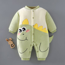 冬季婴儿连体衣加棉加厚宝宝棉服棉衣新生幼儿衣服外出服保暖哈衣