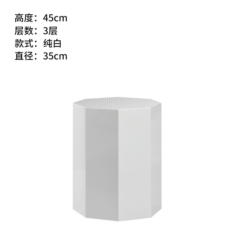 퓨어 화이트 45cm 높이 3 층 35 직경