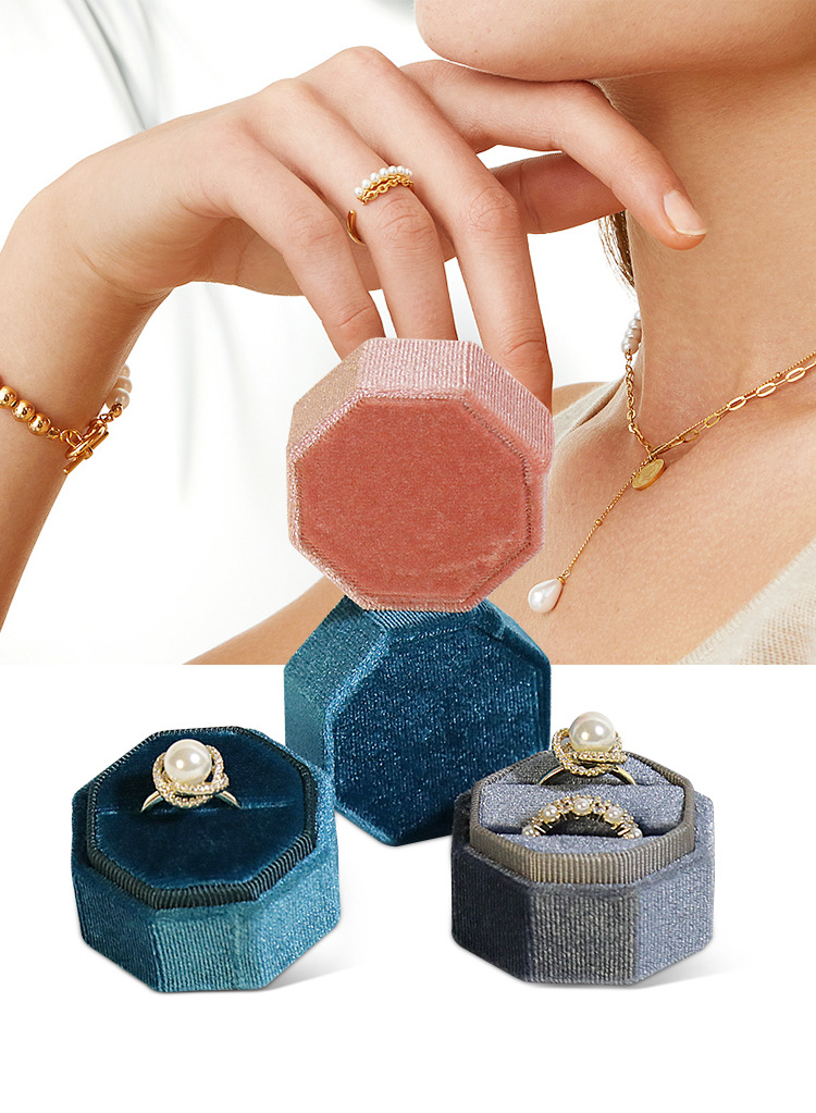32g Weight Jewelry Boxes Classification 1 Piece Quantity Home Occasion Flannel Material Solid Color Pattern Elegant Style Elegant Solid Color Flannel Wholesale Jewelry Boxes
