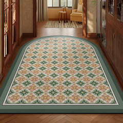 American-style home entryway welcome mat entrance washable and easy-to-clean anti-slip mat, durable and stain-resistant leather mat