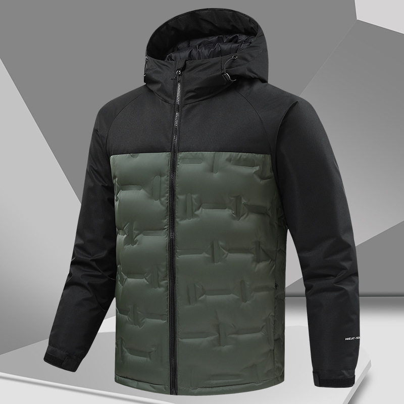 Chaqueta de pluma de marca transfronteriza ropa de hombre invierno nueva chaqueta con capuzas cálidas chaqueta de algodón a prueba de viento ropa deportiva al aire libre