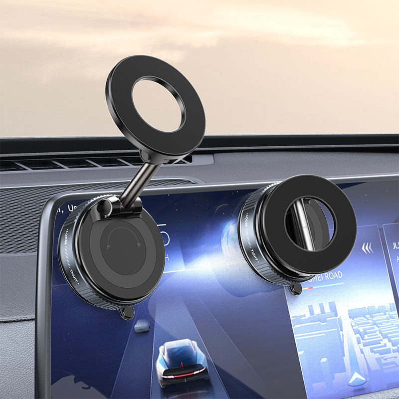 新しい360 ° 回転真空磁気車の携帯電話ホルダー怠惰な折りたたみカーナビゲーションマルチシーンホルダー|undefined