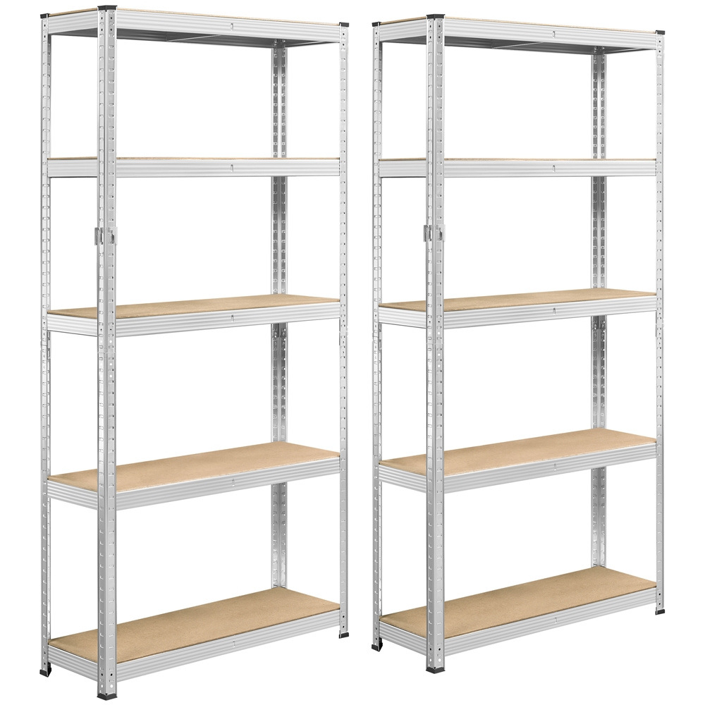 Costoffs 5 Tier Metal Storage Shelving Units 2pcs Estante de almacenamiento de metal