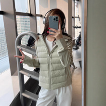 lulu轻薄拼接羽绒服 Down And Around 女士连帽夹克运动修身外套