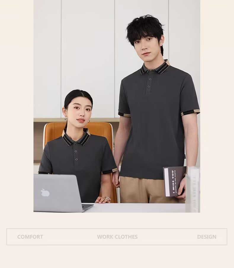 Camisas de verano de manga corta polo con cuello de color pesado con cuentas solona con collar de tela impresa personalizada logotipo