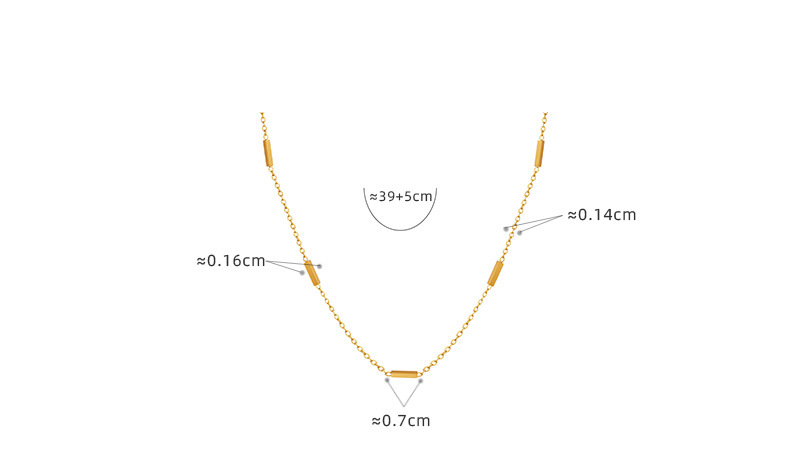 1 Piece Fashion Geometric Titanium Steel Plating Necklace display picture 2