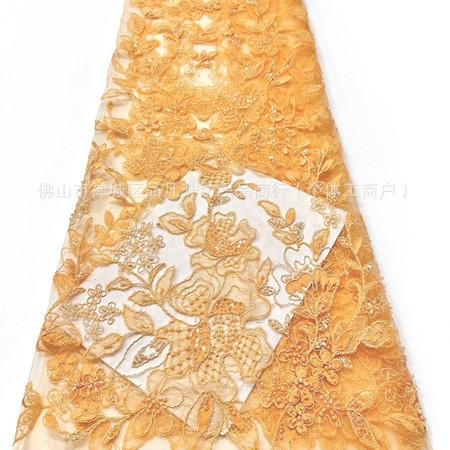 Nuevo cordón de hebra esquinilla bordada cuentas vestido de cumpleaños vestido de boda comercio exterior transfronterizo al por mayor tela bordada de perlas image 3