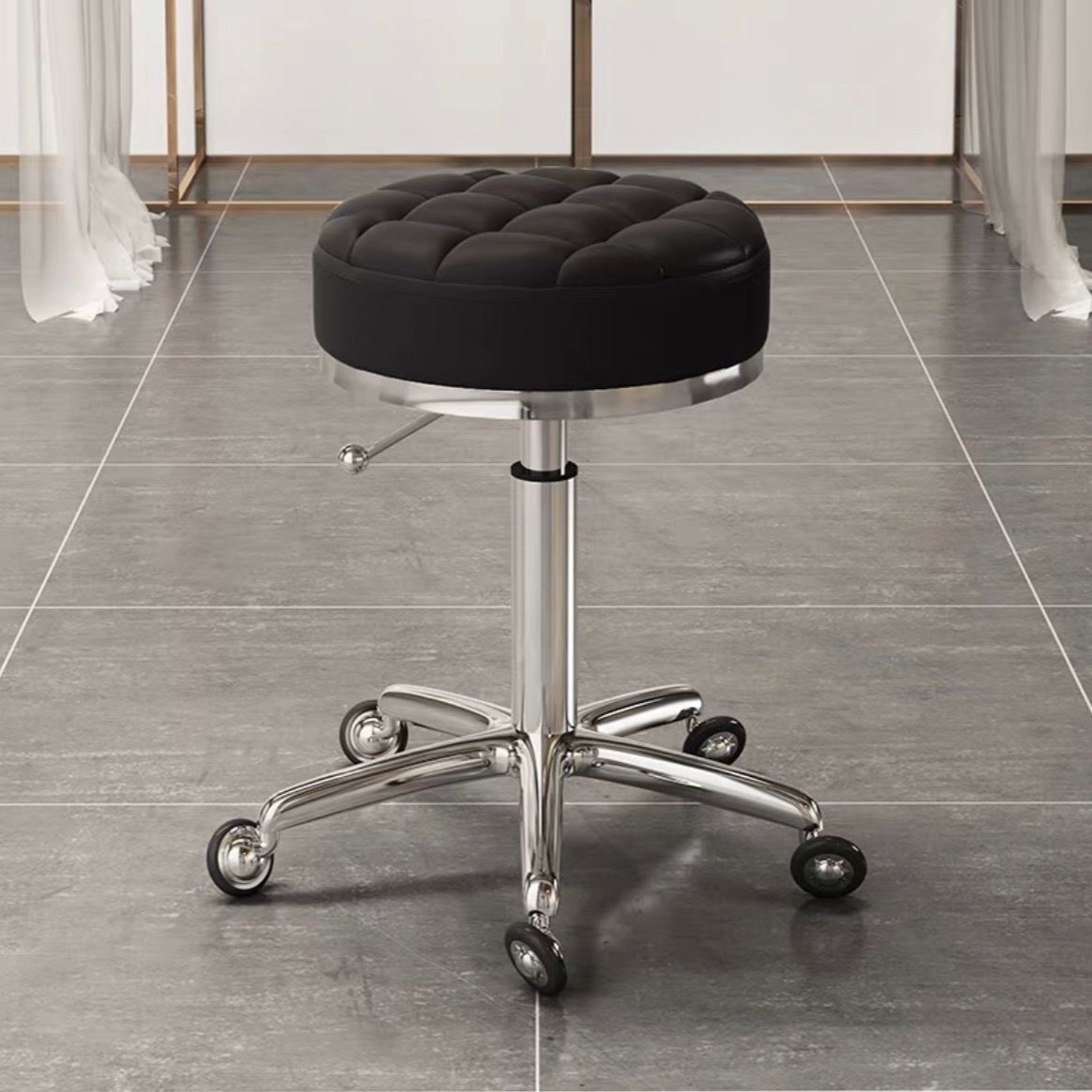 Elevación taburete pequeño taburete rotativo pequeño taburete redondo peluquería manicura belleza silla pequeña polea silla de peluquería taburete pequeño especial