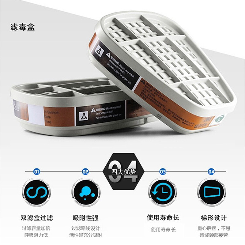 3M 6200 juego de máscara de gas reparación pintura en aerosol caja de filtro de pesticidas polvo químico máscara de gas KN95 al por mayor