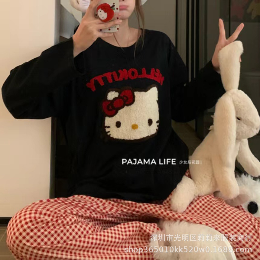 이중 길이 - 빨간색 문자 KT 고양이