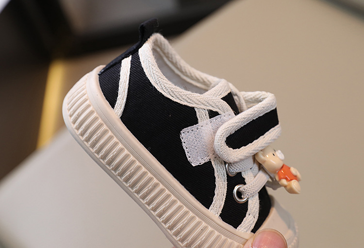 Barncanvas 2023 Vår och höst Pojkar Casual Shell Head Girls Cookie Mjuk sula Babyskor_voghion.com