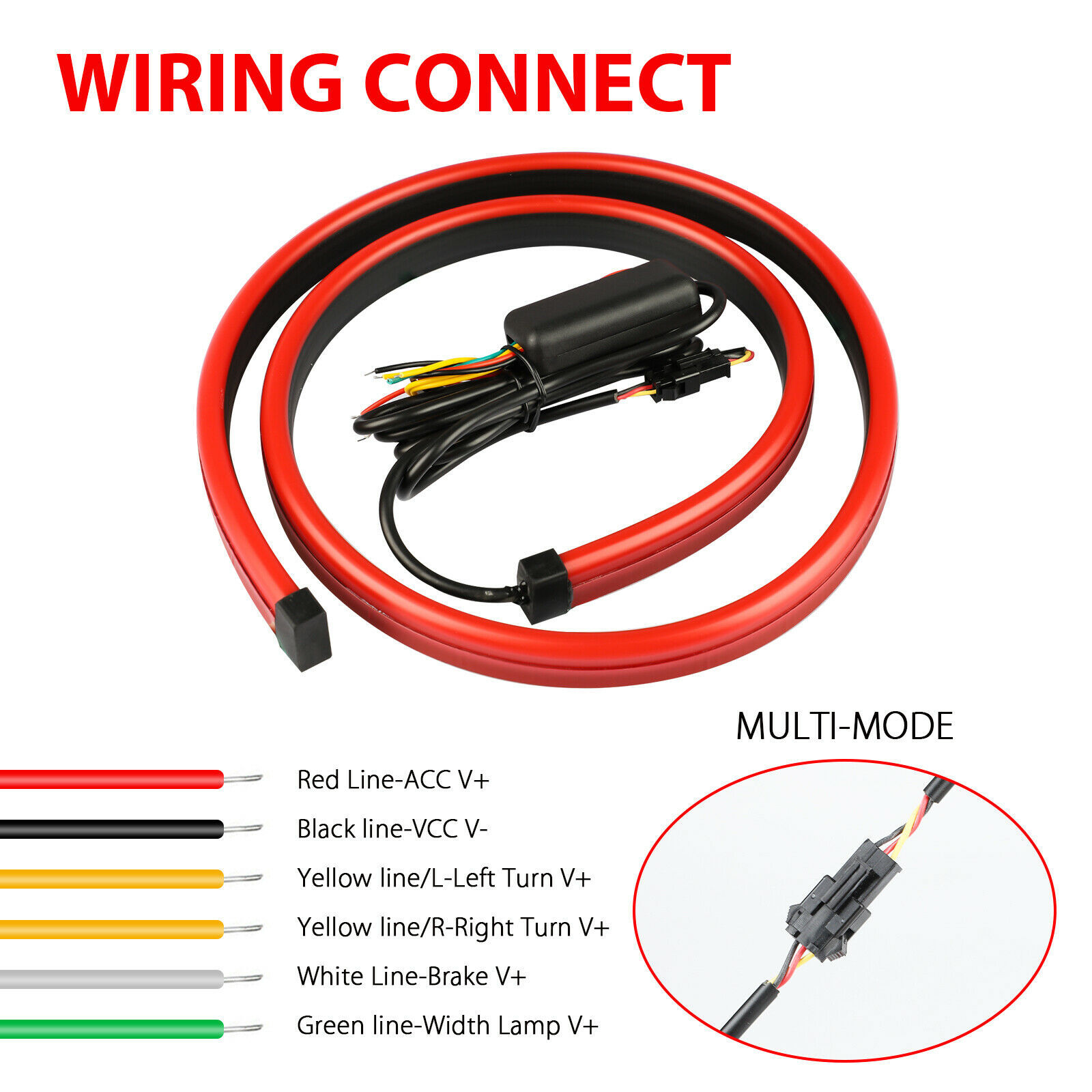 Transfronterizos para automóviles de alto nivel de luz de freno, luz de dirección LED, luz de corriente, luz trasera, luz multimodo trasera