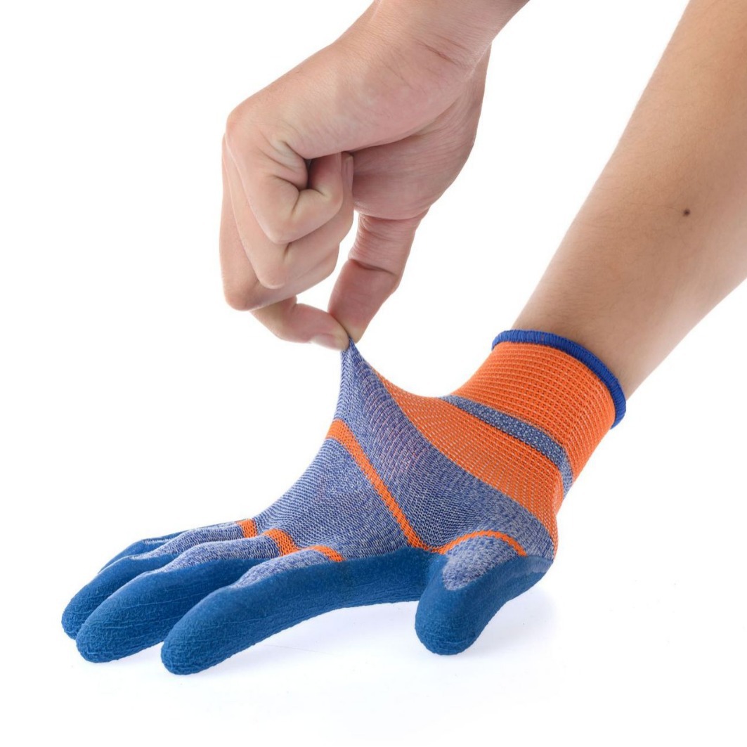 Neumáticos, caucho, guantes de protección laboral, trabajo en el sitio de trabajo, guantes engrosados de espuma de látex resistentes al desgaste, antideslizantes y transpirables